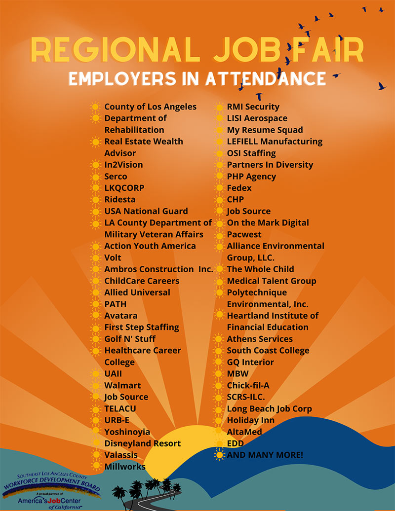 Regional Job Fair Employee List